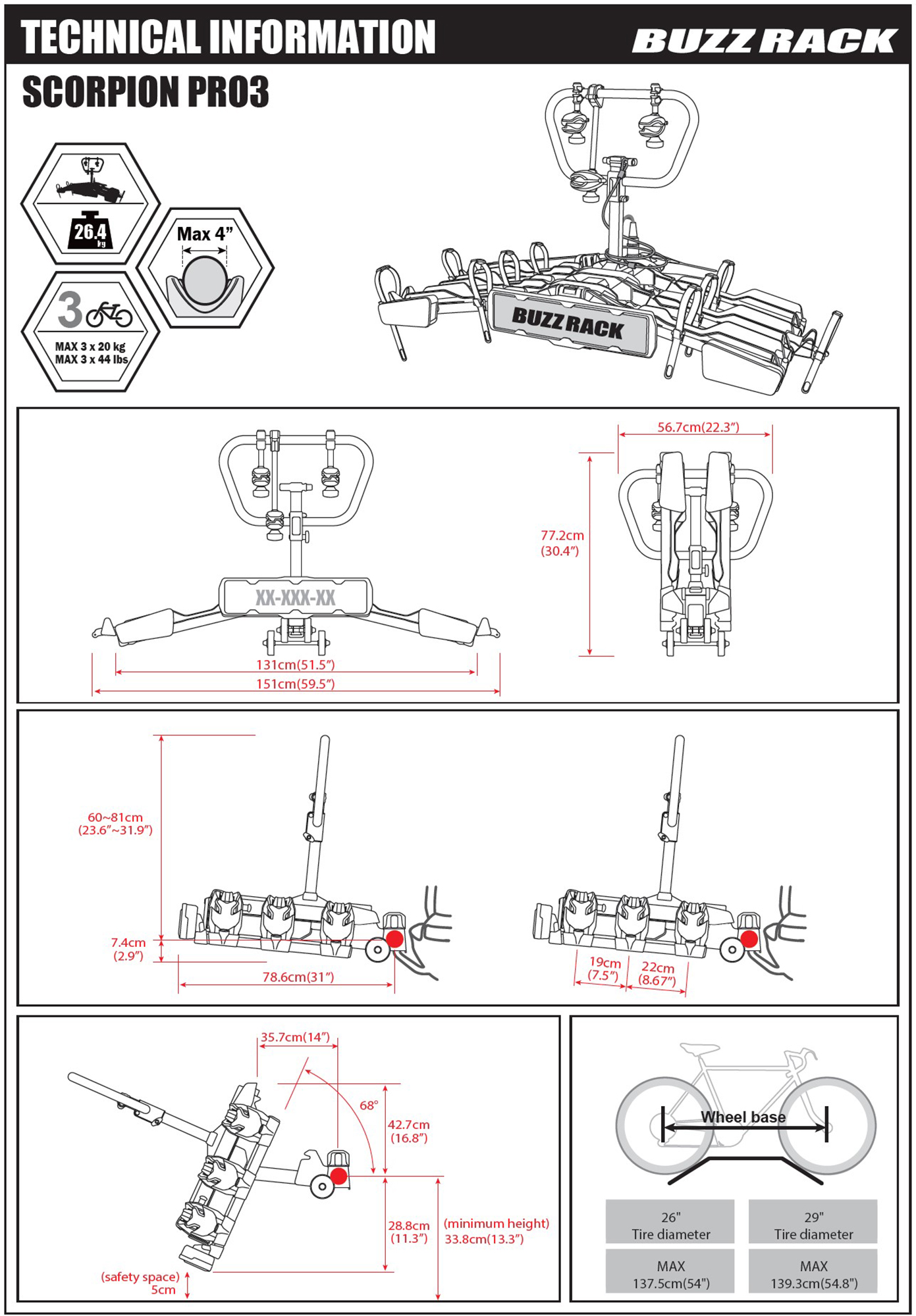 Buzzrack Scorpion PRO 3 - Fahrradträger – Bild 3