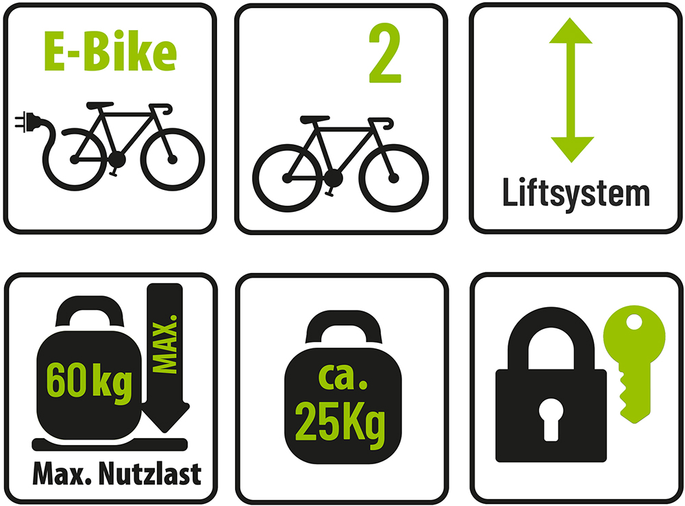 Eufab Bike Lift - elektrisch absenkbarer Fahrradträger – Bild 3