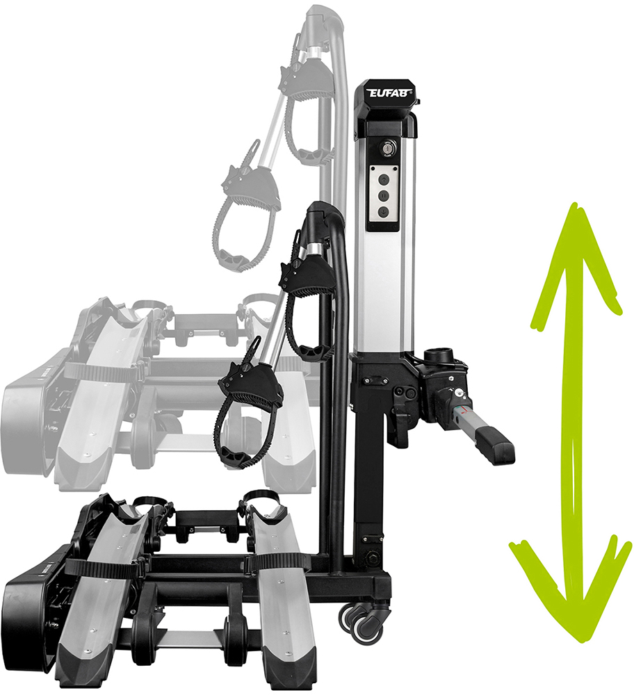 Eufab Bike Lift - elektrisch absenkbarer Fahrradträger – Bild 5